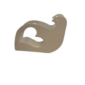 Ikea White Metal Partridge Napkin Ring With Heart